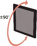 DTS-AFTablet PC Mounting System - Single Axis Type - Clamp Lever / Hexagon Nut Retention