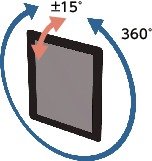 DTT-AFTablet PC Mounting System - 360°rotation Type - Spring Retention