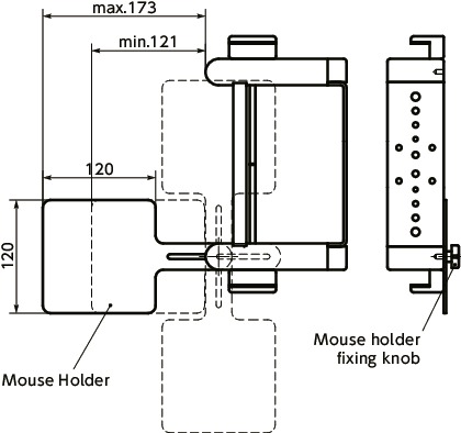 DKMMouse Holder寸法図