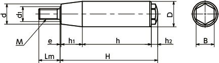 GIRA-ELAluminum Revolving Grip寸法図