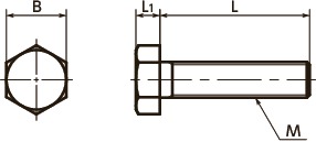 Vite SPD-HPlastic - Viti a testa esagonale - VESPEL （Grado ： SP-1） 寸 法 図