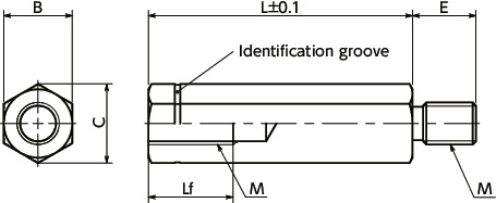 SHALHex Standoffs - Stainless Steel SUS316L寸法図