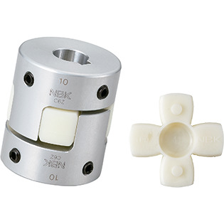 Set Screw Type Aluminum A2017 Bore Diameters 18 mm and 19 mm NBK MJC-65-RD-18-19 Jaw Flexible Coupling 