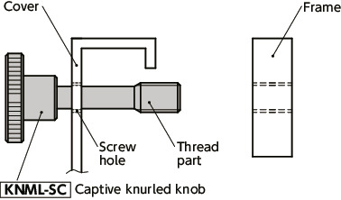 KNML-SCCaptive Knurled Knob - Stainless Steel SUS316L Equivalent