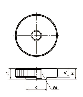 KUFKnurled Knob寸法図