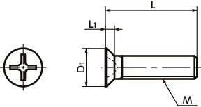 SNF-SD-TZBCross Flachkopf-Maschinenschrauben mit kleinem Kopf 寸 法 図