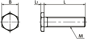 SNHS-LHHex Head Cap Screws with Ultra Low Profile寸法図