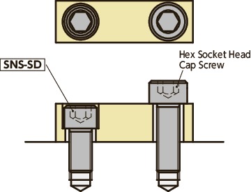 SNS-SD-ELSocket hoofd capschroeven met klein hoofd