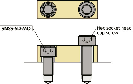 SNSS-SD-MOSocket 헤드 캡 나사, 소두 - MoS<sub>2</sub> 코팅