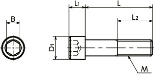 SNST-SDSocket Head Cap Screws with Small Head - Titanium寸法図