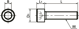 SNSSHex Socket Head Cap Schroeven voor Precision Instruments 寸 法 図