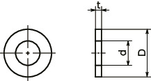 SPV-W1Plastic Washers - PVDF寸法図