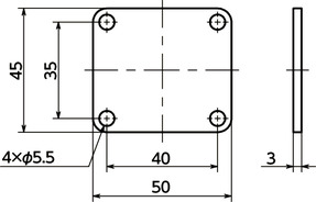 CUSB-BCBottom Cover寸法図