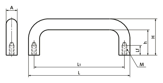 UNFAAluminum U자형 Pull寸法図