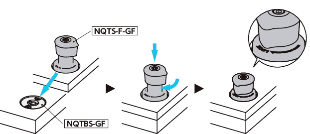 NQTS-F-GFQuick Release Fasteners - Knob Type - Free Slide