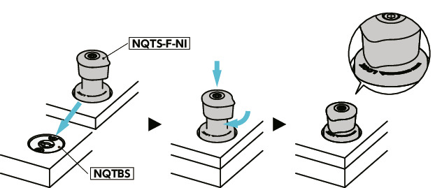 NQTS-F-NIQuick Release Fasteners – Knob Type – Free Slide