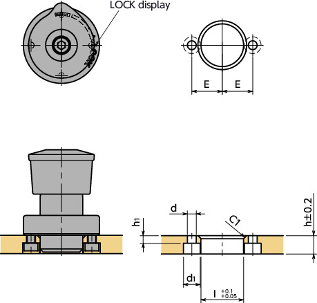 NQTS-PH-NIQuick Release Fasteners – Knob Type – Pin Hold