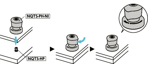 NQTS-PH-NIQuick Release Fasteners – Knob Type – Pin Hold