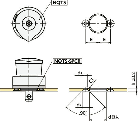NQTS-SPCRSpacers for Quick Release Fasteners
