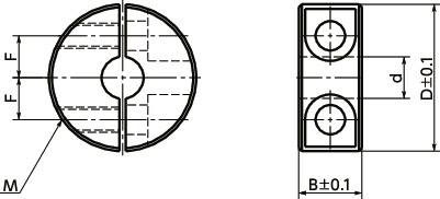 NSCSS-CSet Collar - 스플릿 형 치수도