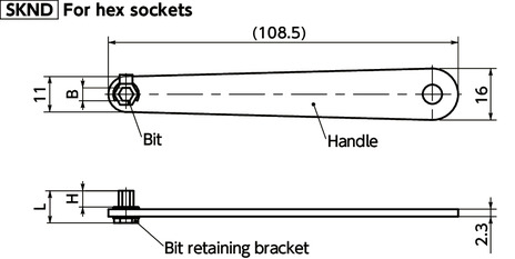SKNDLow Profile Screwdrivers for Extremely Limited Access Spaces寸法図