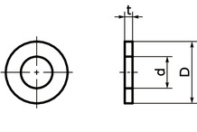 Rondelles plates SWALG-F pour boulons en acier inoxydable à haute résistance寸法図