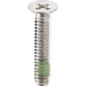 Cross Recessed Micro Flat Head Machine Screws with Nylon Patch - Type 0-3