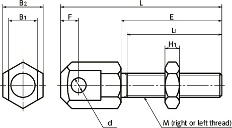 SRCRoller Chain Bolt 치수도