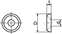 SRFXS-SETFlatte Kopfschrauben mit Sechskantbuchse (mit Stift) Rosettenwaschset 寸 法 図