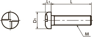 SROSOne Side Pan Head 기계 나사 치수도