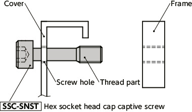 SSC-SNSTSocket Head Cap Captive Screws - Titanium