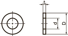 SPE-W樹脂ワッシャ（PEEK）寸法図