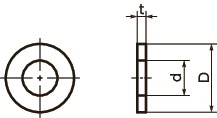 SPS-W樹脂ワッシャ（PPS）寸法図