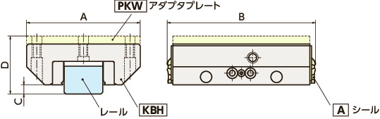 KBH-4501-CS1｜リニアクランパ・ズィー - 油圧 - 常時開 - ブレーキ機構つき シール なし｜NBK【鍋屋バイテック会社】