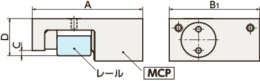 MCPリニアクランパ・ズィー - 空気圧 - 常時開 - ミニチュアガイドウェイ用