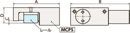MCPSリニアクランパ・ズィー - 空気圧 - 常時閉 - ミニチュアガイドウェイ用