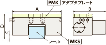 MKS-1501-A-03｜リニアクランパ・ズィー - 空気圧 - 常時閉 保持力(N)標準/プラスコネクション  250/550｜NBK【鍋屋バイテック会社】