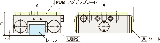 UBPSリニアクランパ・ズィー - 空気圧 - 常時閉 - ブレーキ機構つき