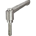 LDMS-6-NI クランプレバー（おねじ） - オールステンレス製