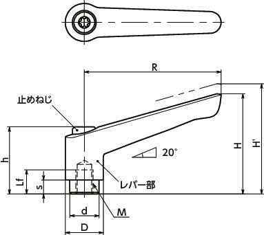 LEF_プラクランプレバー（めねじ）|NBK【鍋屋バイテック会社】
