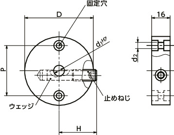 FRCA-A丸シャフトクランパ - アルミニウム製 - 回転軸用 - 止めねじタイプ 