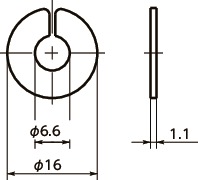 D1-TNリテーナ寸法図