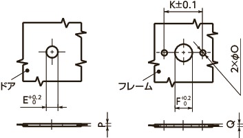 D8-RR-Sリセプタクル - リベットプレート（ステンレス製）