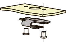 D8-RRリセプタクル - リベットプレート