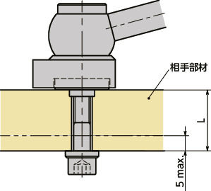 LZXS-KVBカムレバー - 角度つきレバータイプ - 背面取りつけ - ステンレス製 