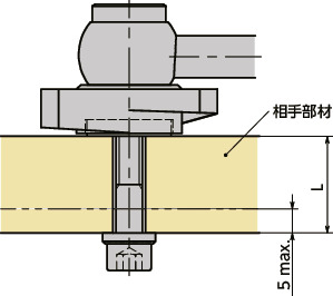 LZYS-GVB-Bラッチレバー - 水平レバータイプ - 下方向締めつけ - 背面取りつけ - ステンレス製