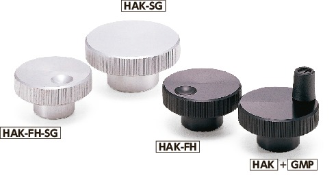 HAK-40-R8-N｜アルミローレットハンドル D 40｜NBK【鍋屋バイテック会社】