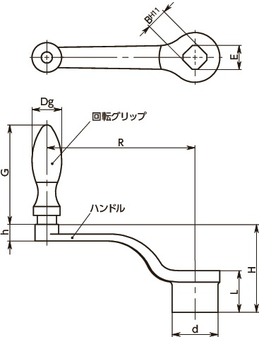HNJB-D_オフセットクランク|NBK【鍋屋バイテック会社】