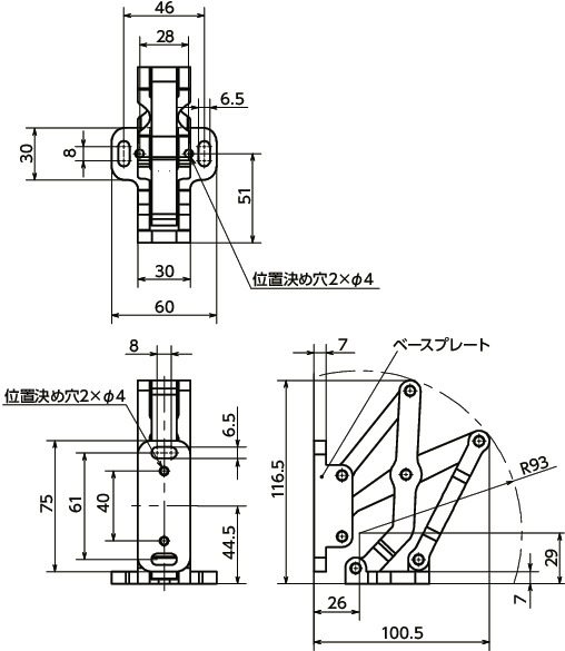 HNMHA 寸法図