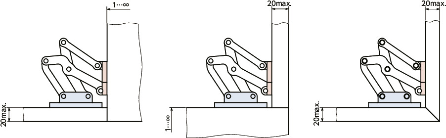 HNMMA_アルミ大型スライドヒンジ - 120°開き|NBK【鍋屋バイテック会社】